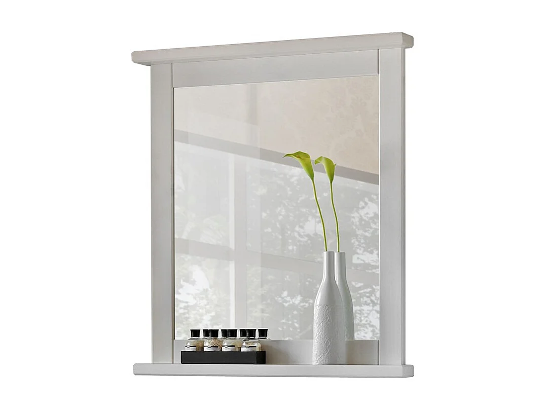 Miroir salle de bain rectangulaire blanc 80x70 cm design