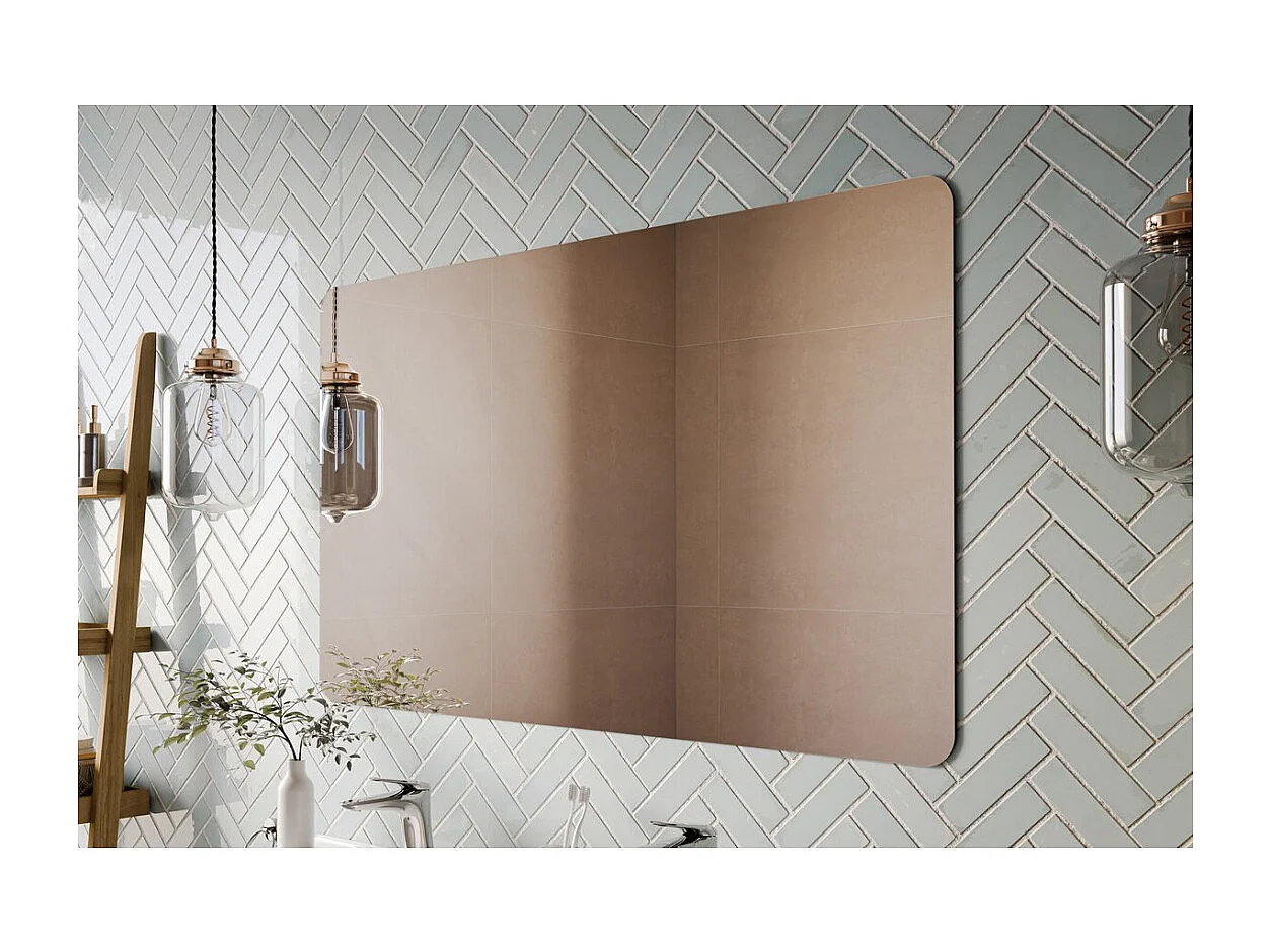 Miroir salle de bain rectangulaire 120x70 cm sans cadre design