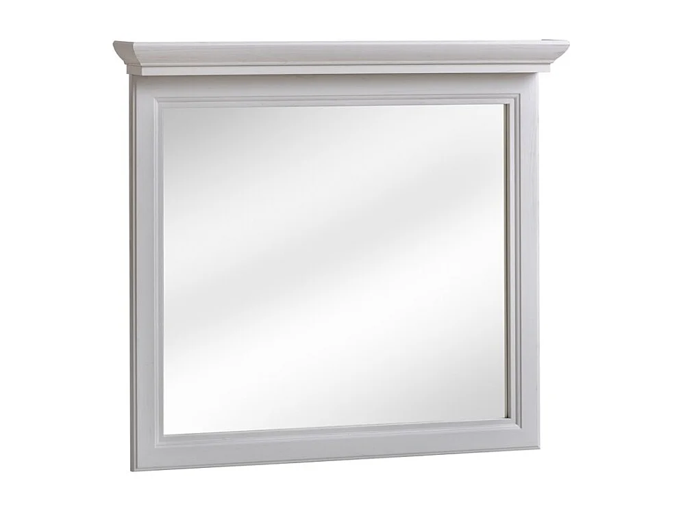 Miroir salle de bain blanc 76x76 cm cadre épais 11 cm design