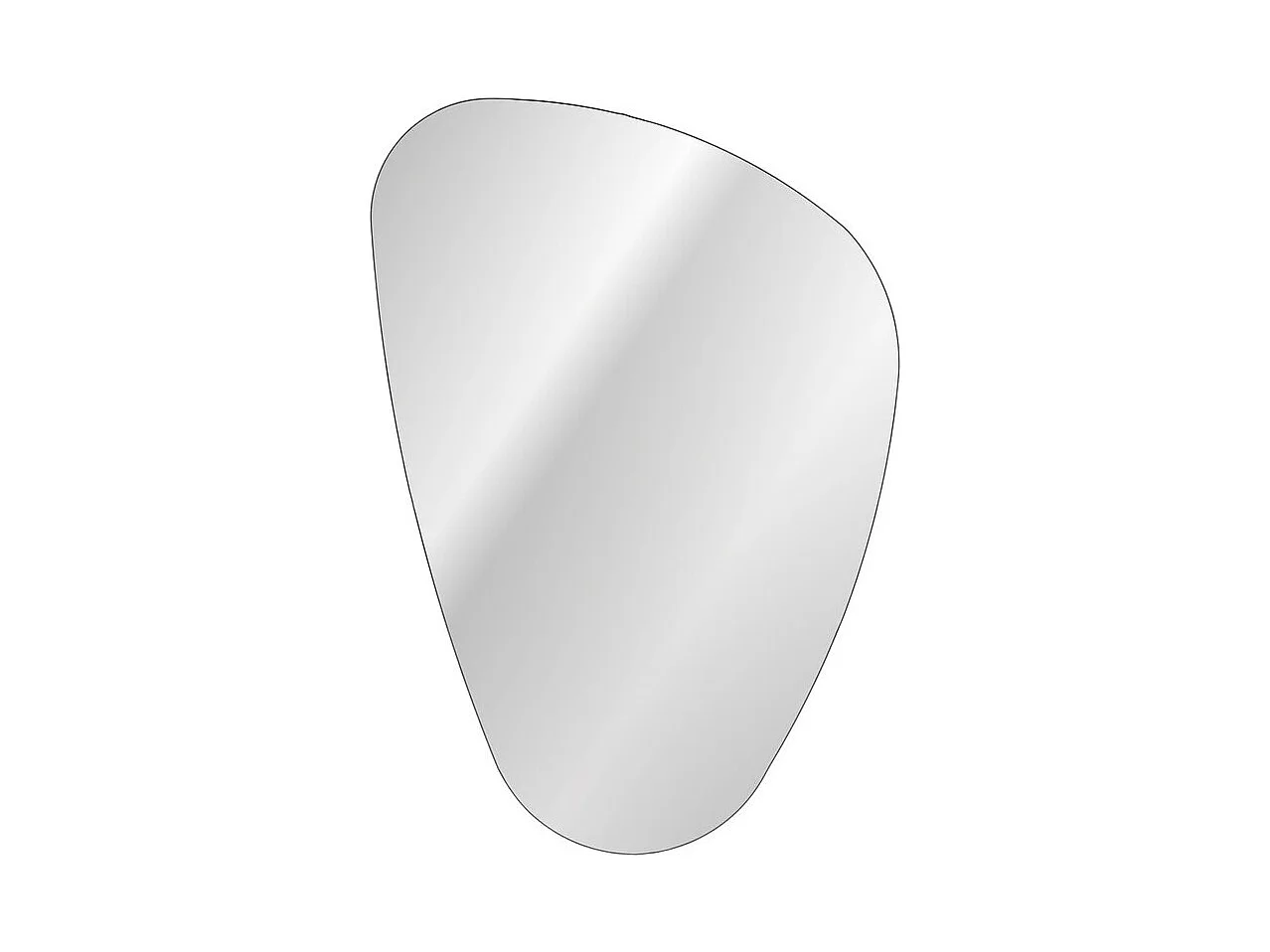 Miroir salle de bain LED asymétrique 80x57 cm design moderne