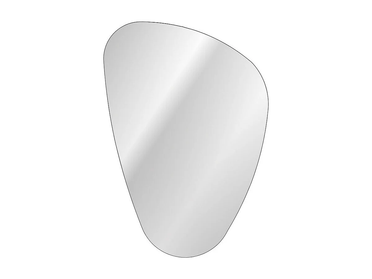 Miroir salle de bain LED asymétrique 80x57 cm design moderne