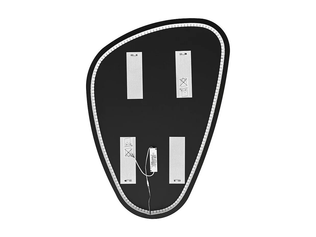 Miroir salle de bain LED asymétrique 80x57 cm design moderne