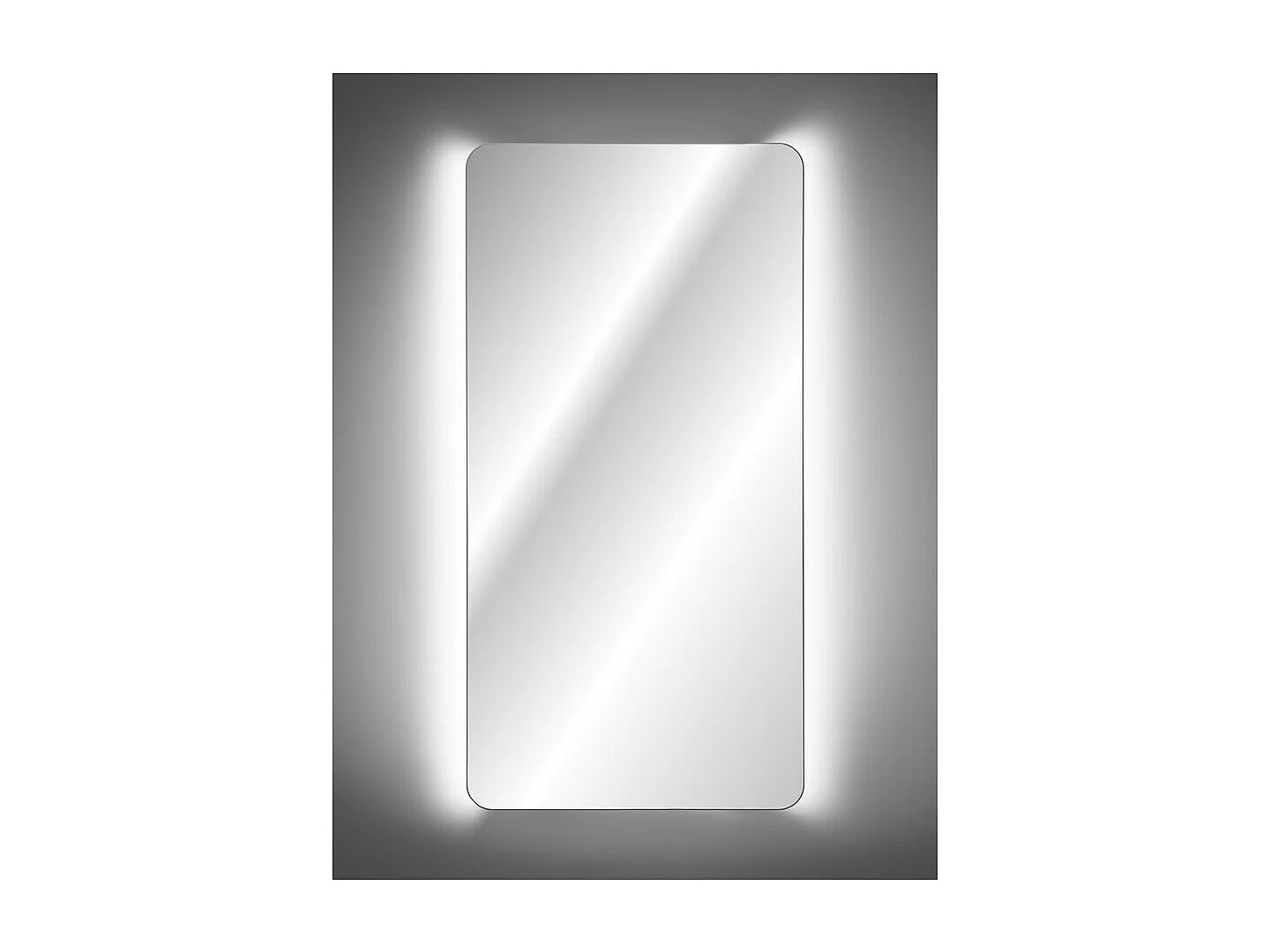 Miroir salle de bain LED rectangulaire 70x60 cm design moderne