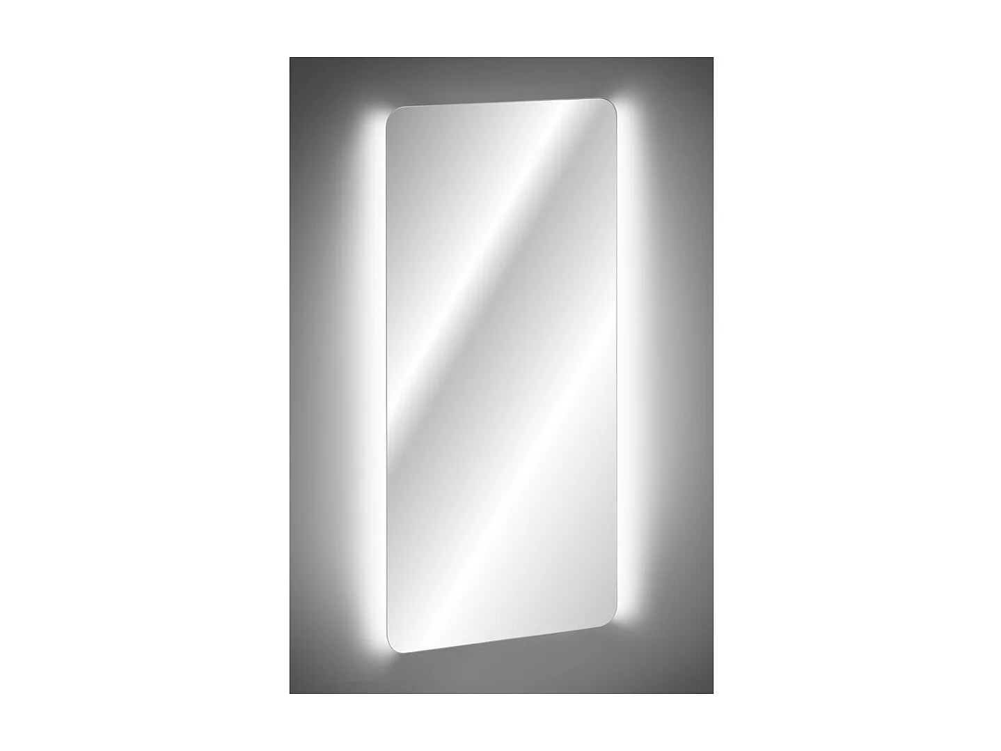 Miroir salle de bain LED rectangulaire 70x60 cm design moderne