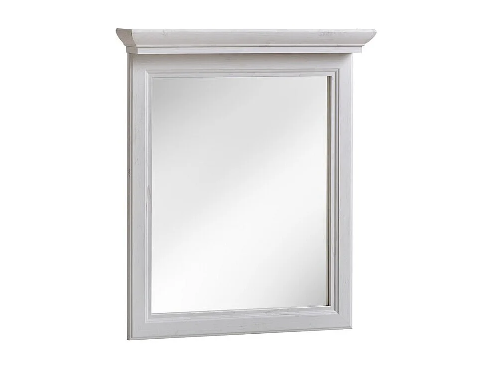 Miroir salle de bain blanc 76x65 cm cadre épais 11 cm design