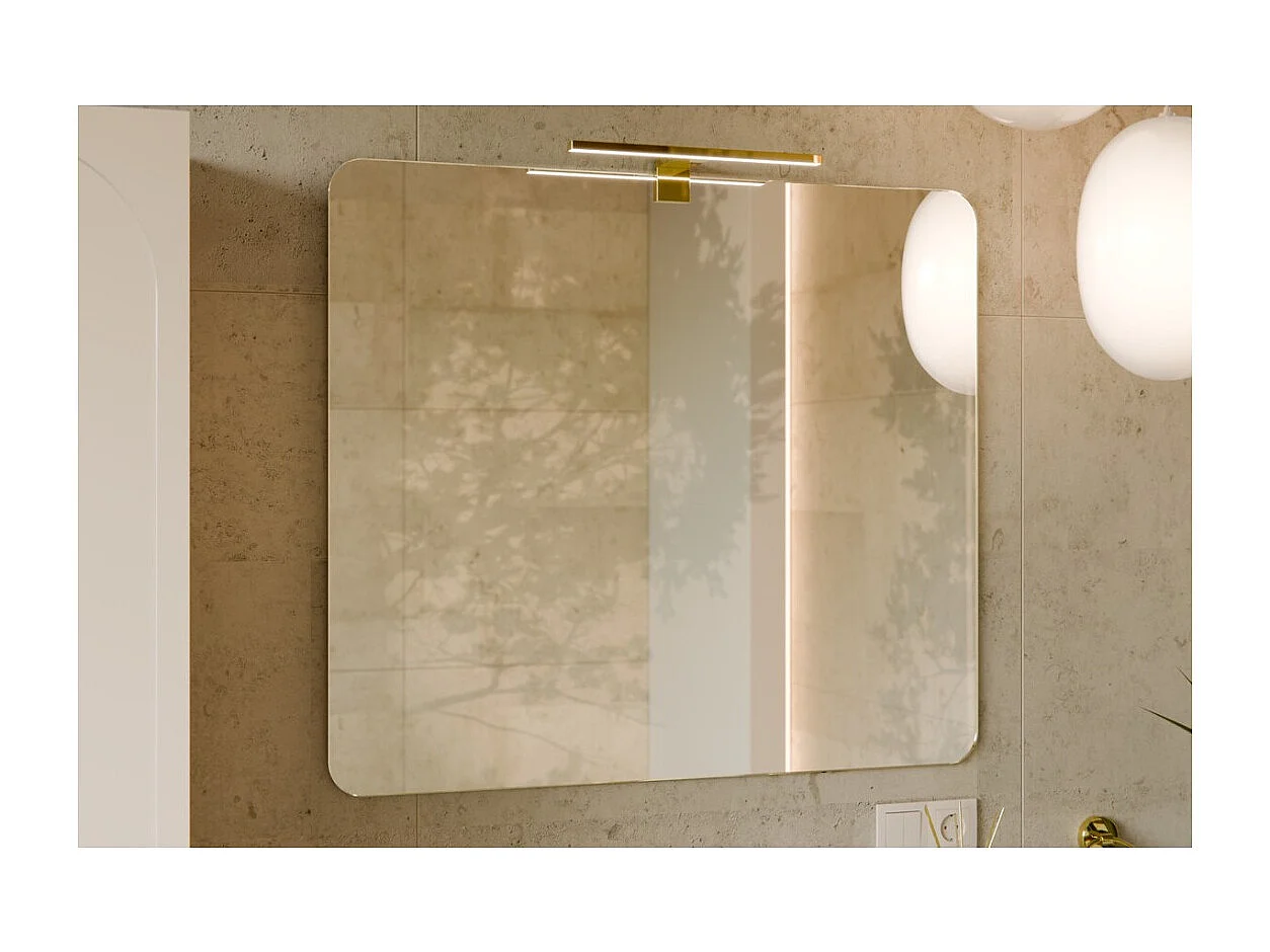 Miroir salle de bain rectangulaire 80x70 cm sans cadre design