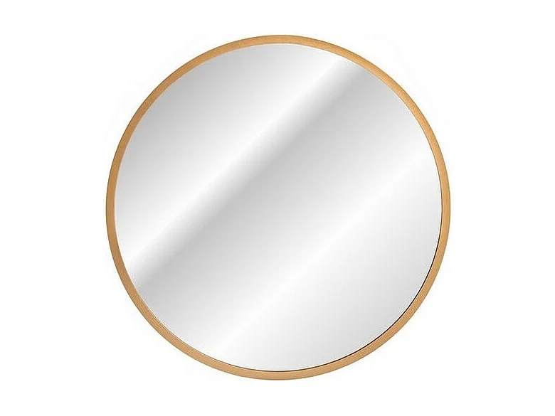 Miroir salle de bain LED rond doré 60x60 cm design