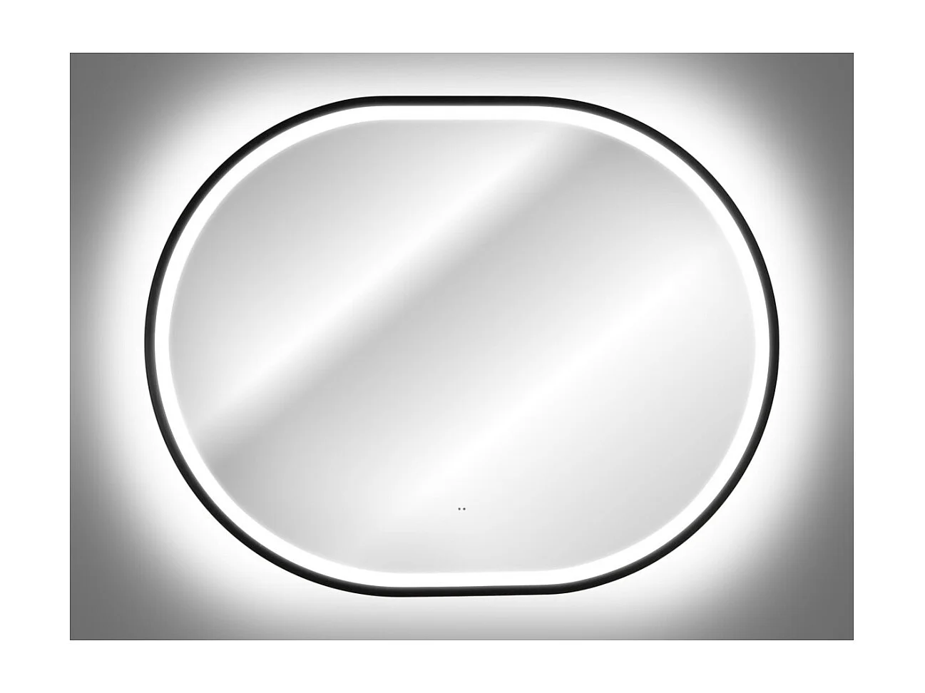 Miroir salle de bain LED doré ovale 90x70 cm design