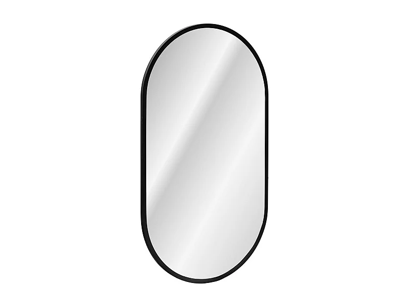 Miroir salle de bain LED noir ovale 90x50 cm ultra fin