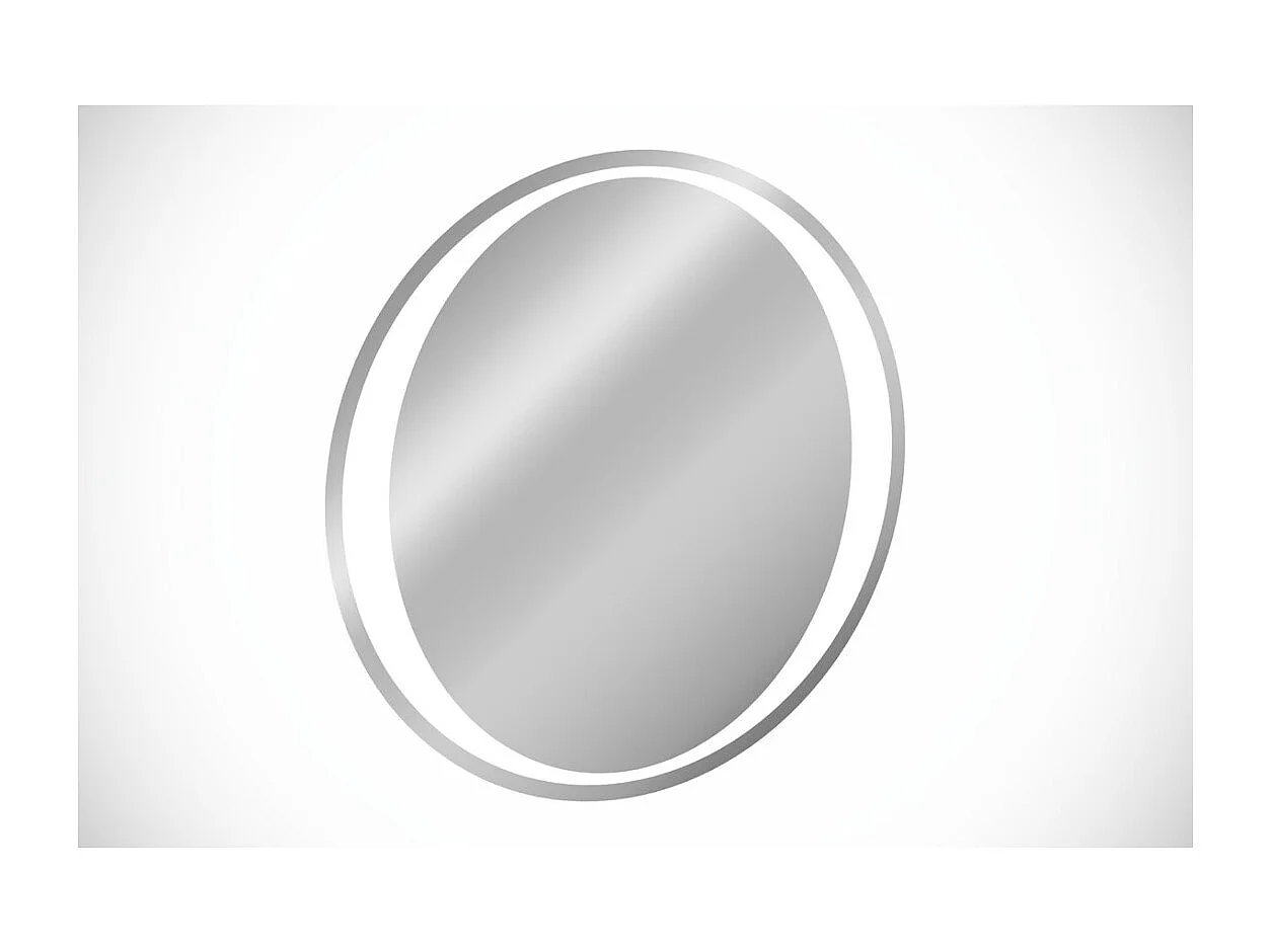 Miroir salle de bain LED rond 60 cm rétroéclairage blanc design