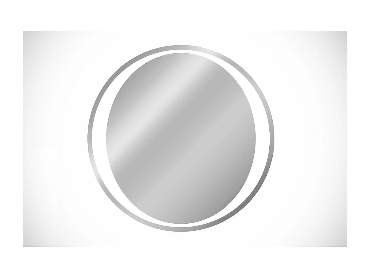 Miroir salle de bain LED rond 60 cm rétroéclairage blanc design