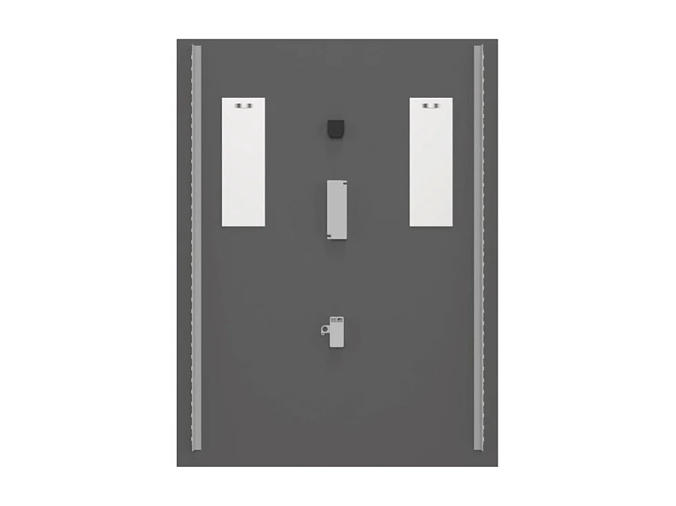 Miroir salle de bain LED asymétrique 103x74 cm design moderne