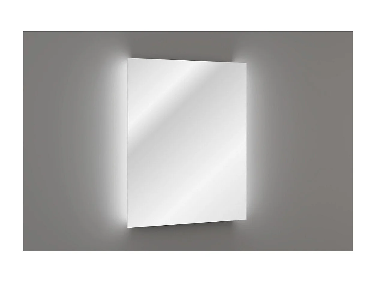 Miroir salle de bain LED asymétrique 103x74 cm design moderne