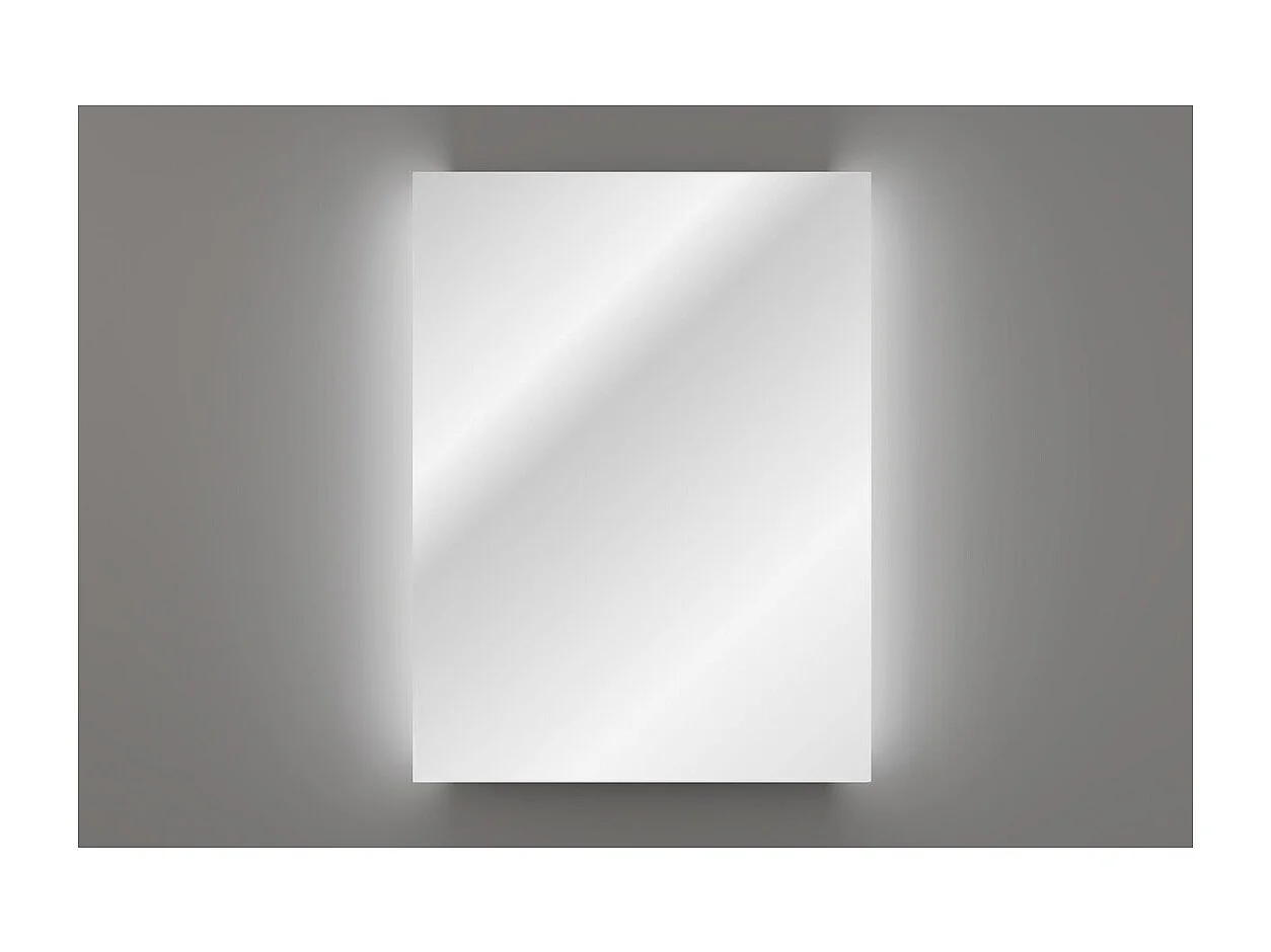 Miroir salle de bain LED asymétrique 103x74 cm design moderne