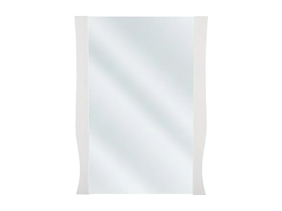 Miroir salle de bain blanc rectangulaire 80x60 cm cadre fin design