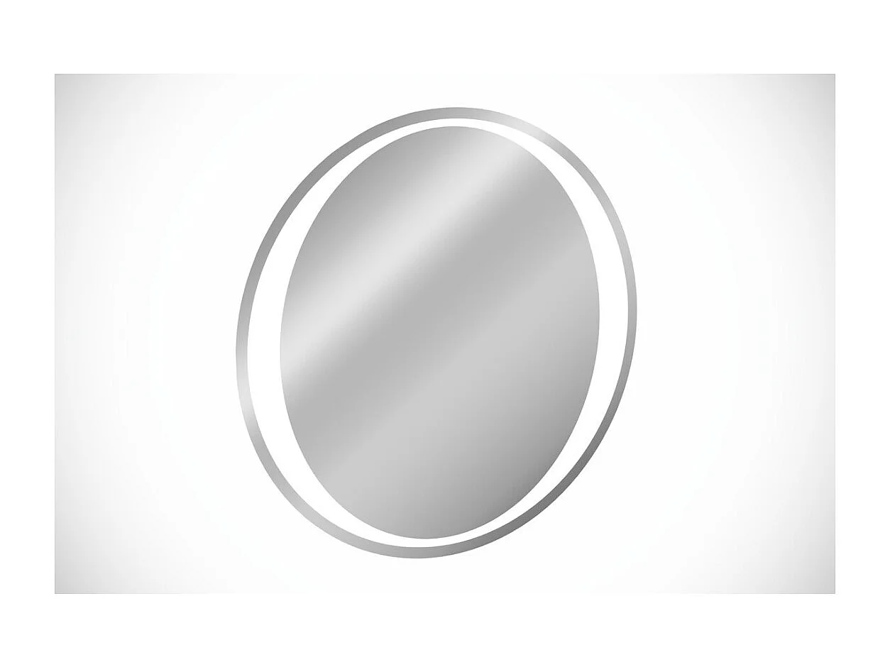 Miroir salle de bain LED rond 80 cm rétroéclairage blanc design