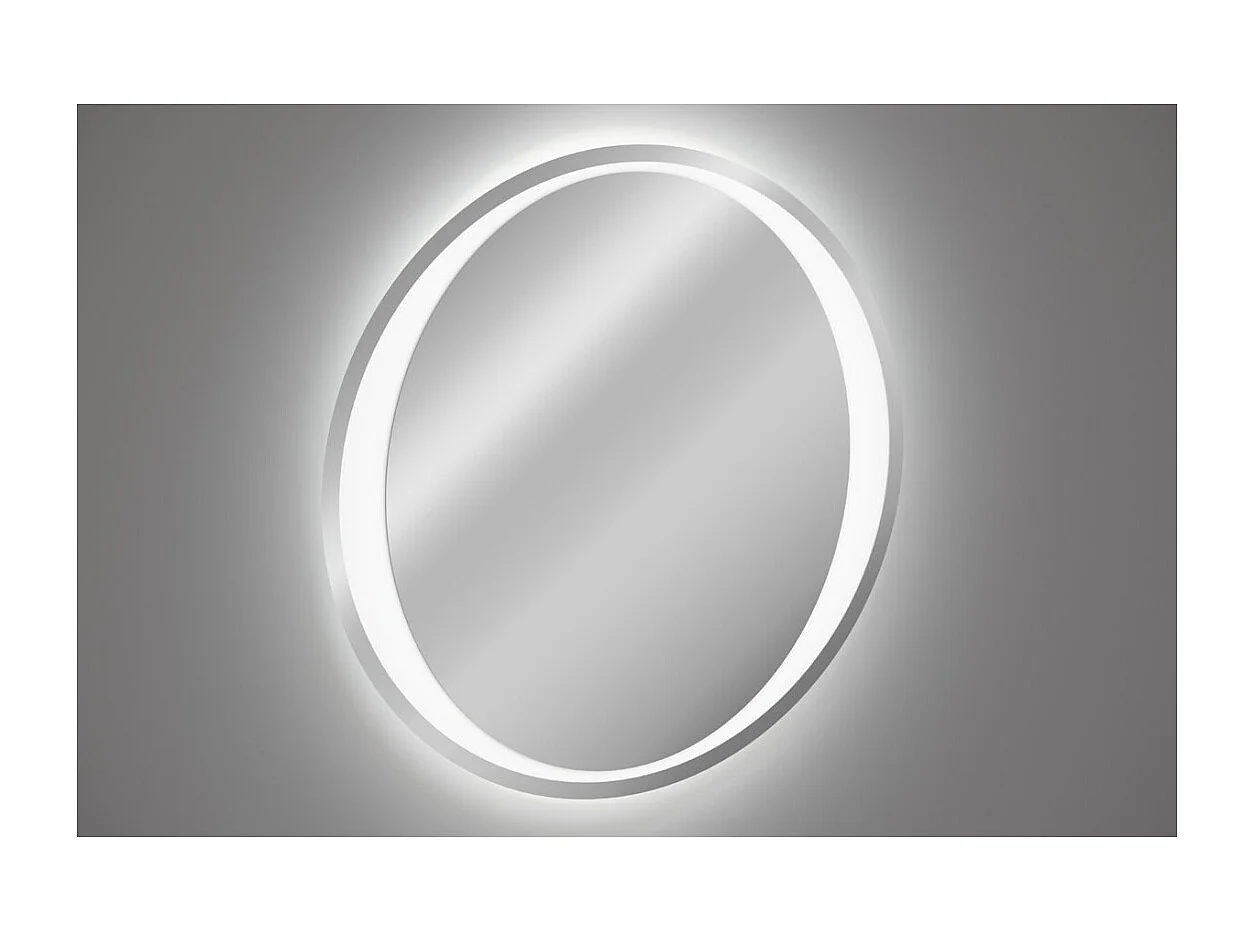 Miroir salle de bain LED rond 80 cm rétroéclairage blanc design