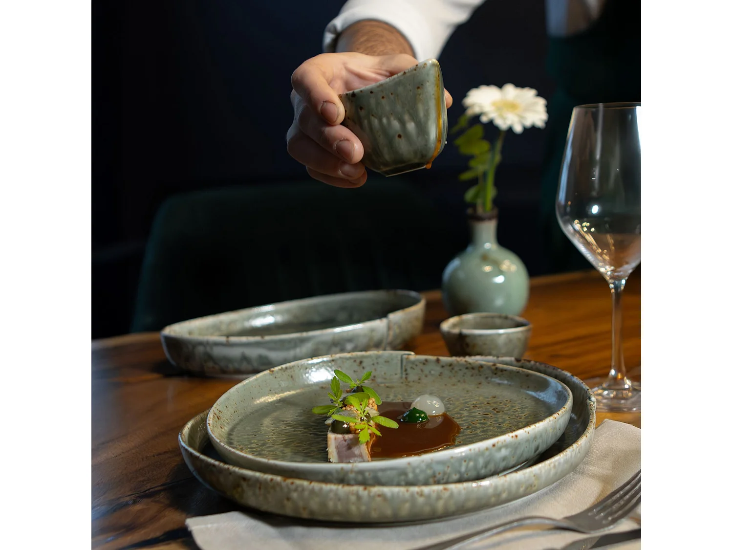 Ogo Living - Lot 6 Saucieres Sigma 10cl En Porcelaine