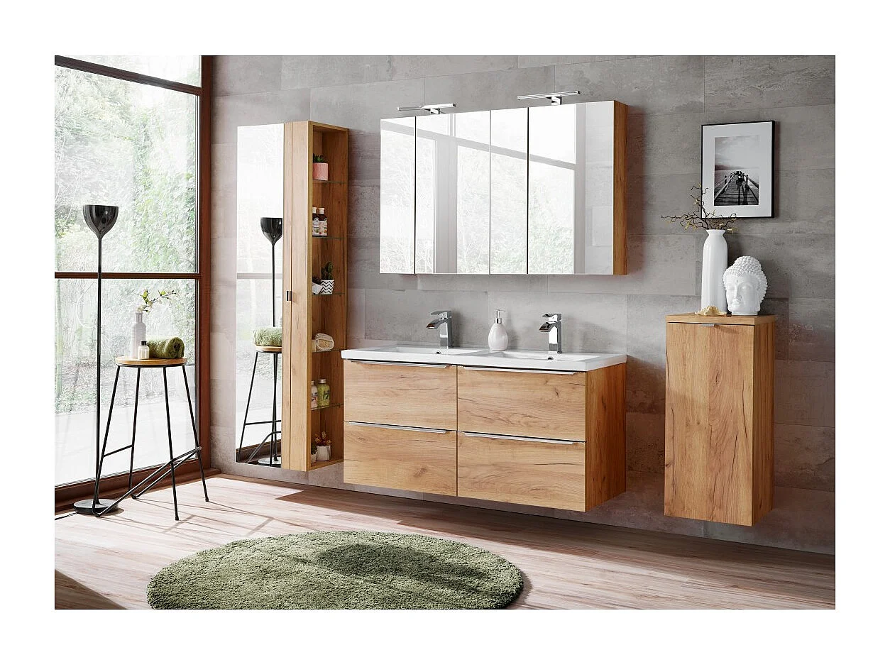 Meuble sous vasque NALYA 60 cm – Chêne clair – Élégance naturelle et design suspendu