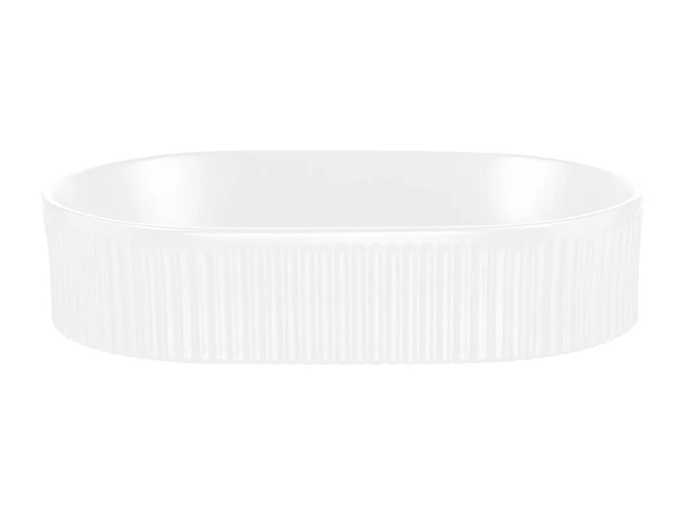 Ensemble ELVINA 80cm : meuble sous vasque à tiroirs + plan pour vasque vert sauge gris + vasque à poser rainurée blanche