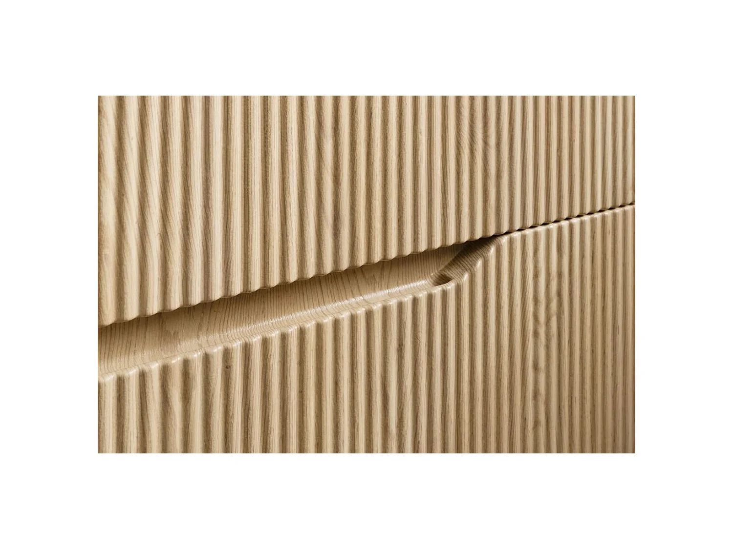 Ensemble de salle de bain NATURA 60cm : meuble sous vasque + plan pour vasque + vasque à poser ronde verte kaki rainurée