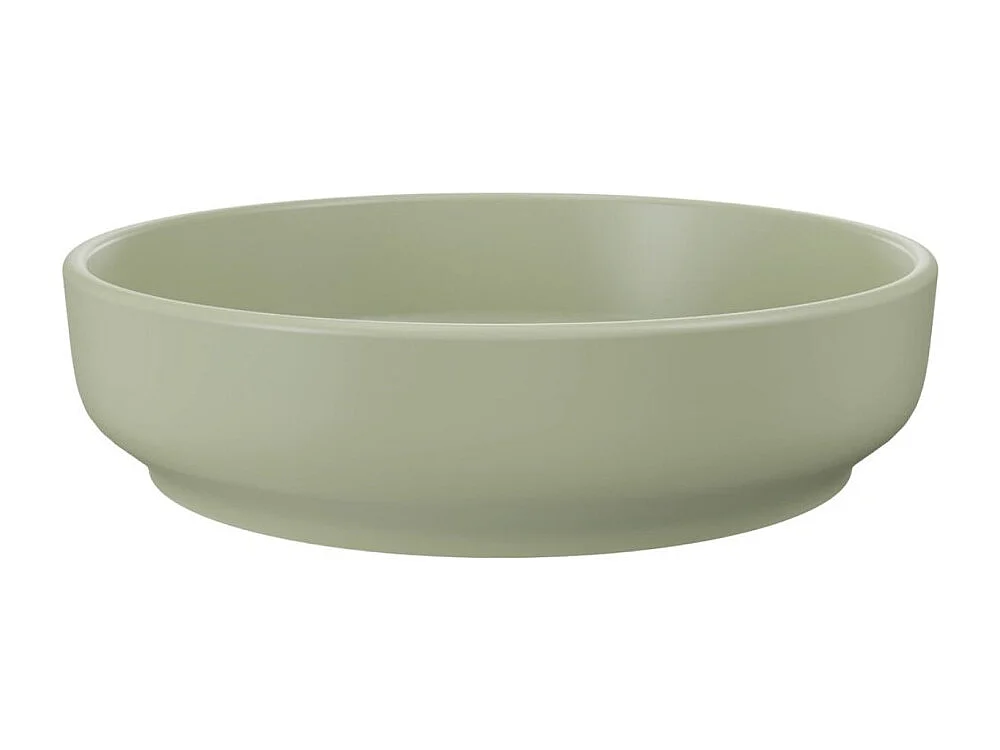 Ensemble de salle de bain suspendu NATURA 60cm : meuble sous vasque + plan pour vasque + vasque à poser ronde verte