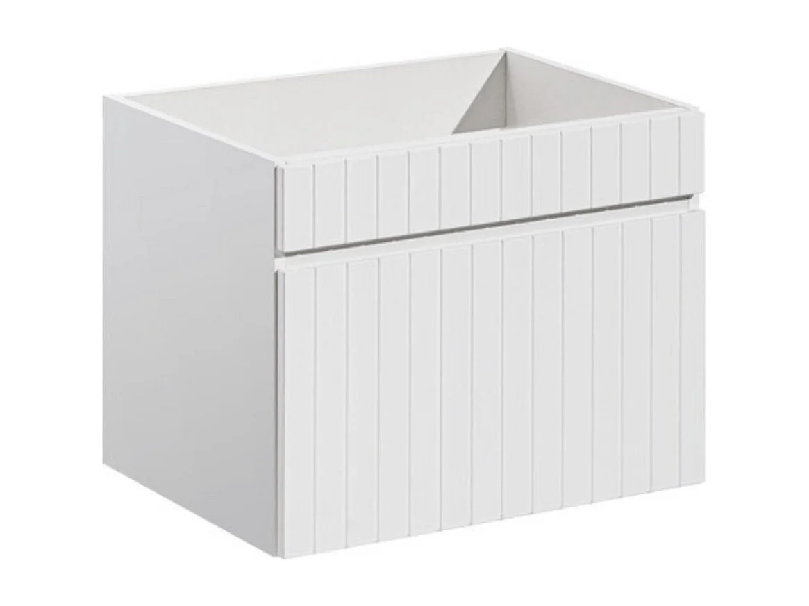 Ensemble ICON blanc : meubles sous vasque 120cm + double vasque encastrée en céramique blanche