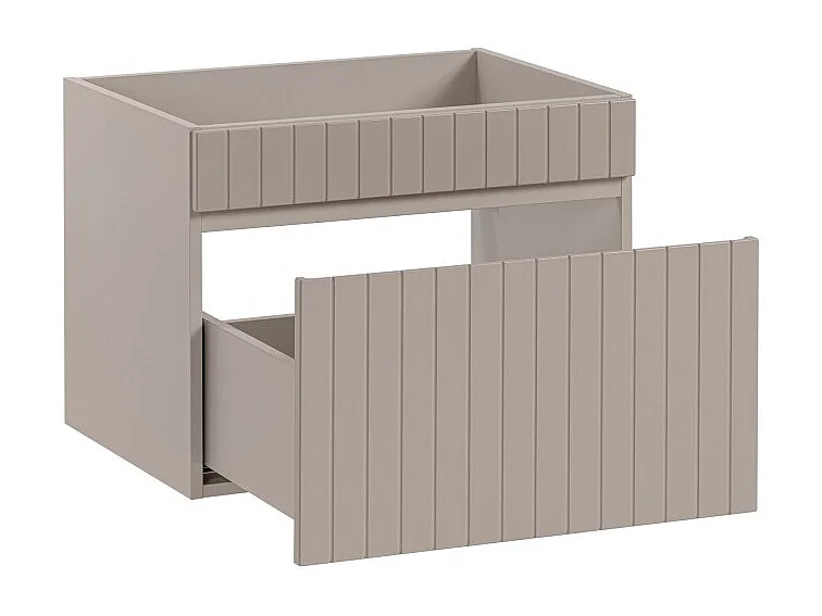 Meuble sous vasque ICON 60 cm – 1 tiroir – Finition marron congo – Style moderne suspendu