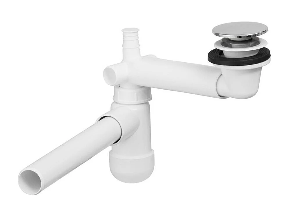 Ensemble de salle de bain FIDJI : meuble sous vasque 60cm + vasque à encastrer blanche + siphon + pieds