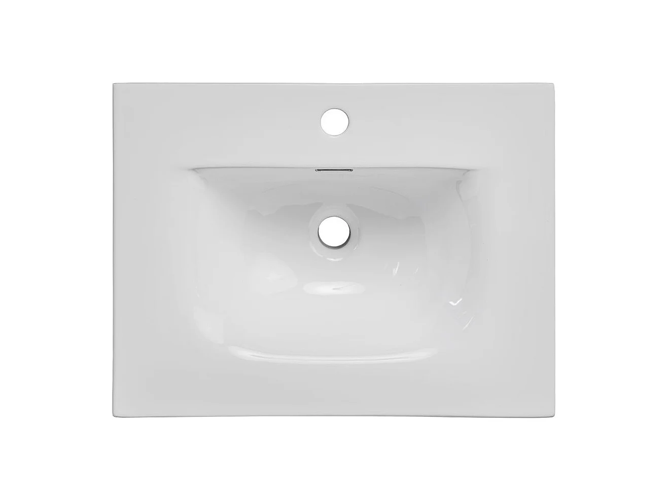 Ensemble de salle de bain ICON : meuble sous vasque 60cm rose poudré + vasque à encastrer blanche