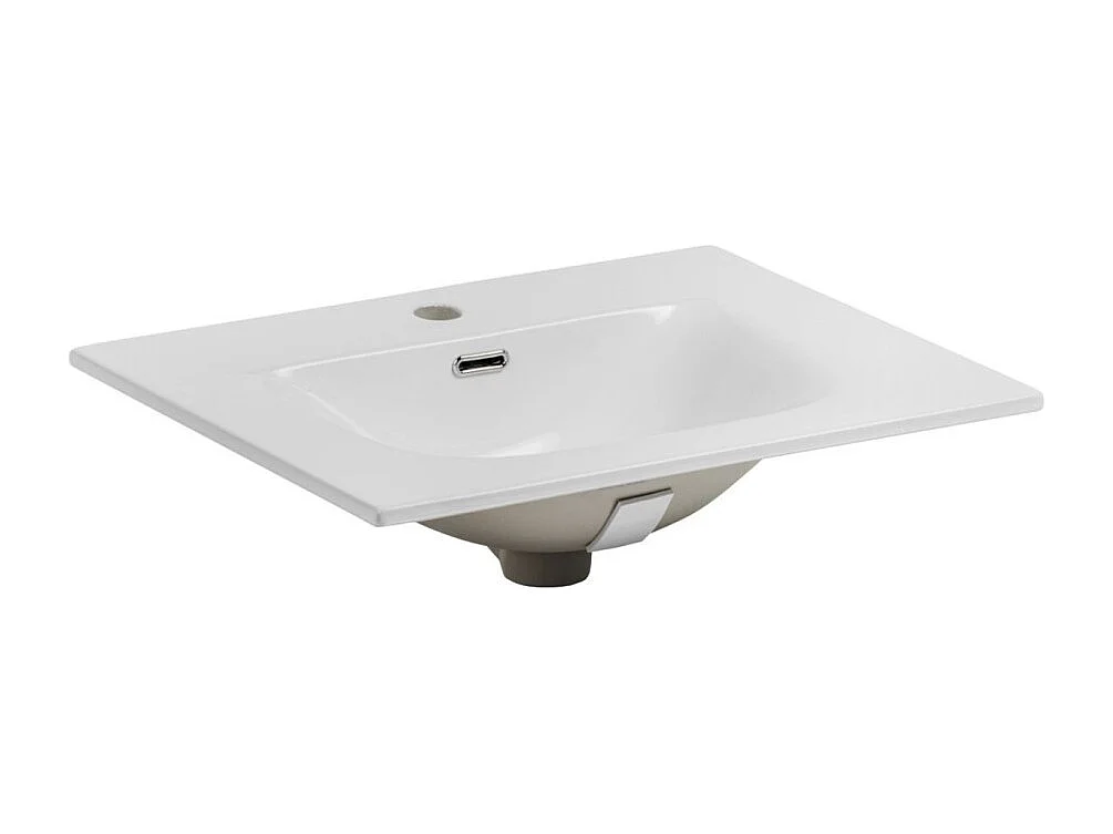 Ensemble de salle de bain ICON : meuble sous vasque 60cm rose poudré + vasque à encastrer blanche