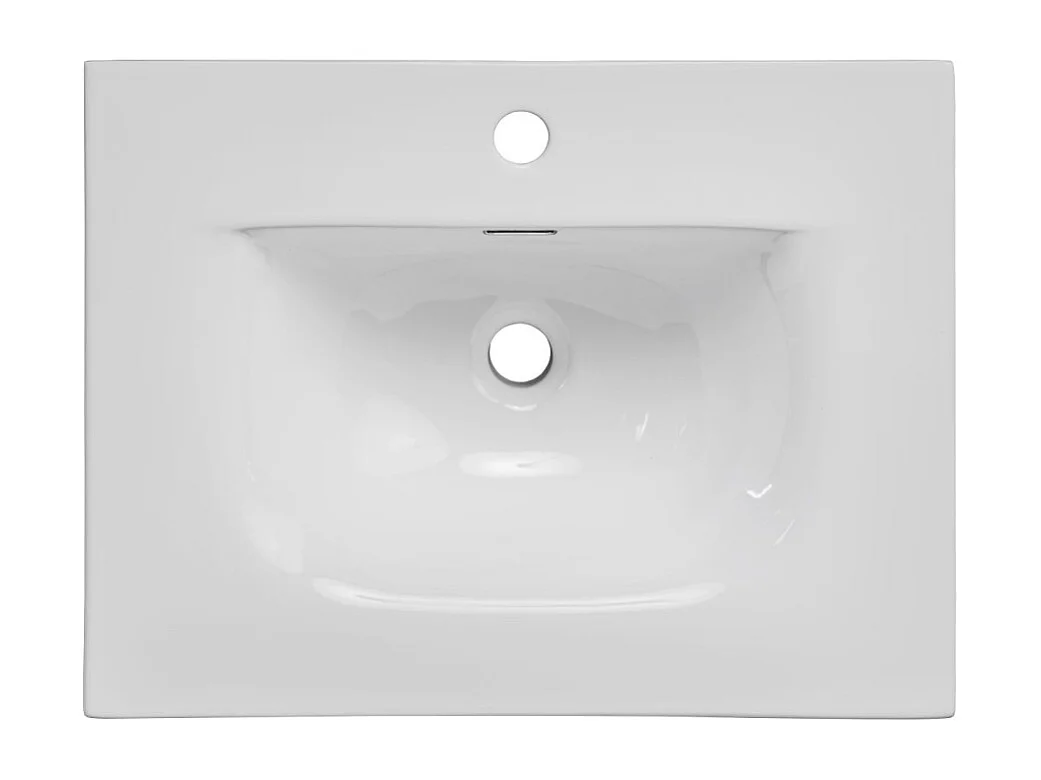 Ensemble de salle de bain ICON : meuble sous vasque 60cm rose poudré + vasque à encastrer blanche