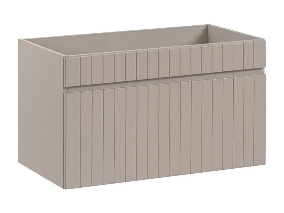 Ensemble ICON : meuble sous vasque 180cm avec niches visibles + 2 vasques à poser ovales mouchetées multicolores