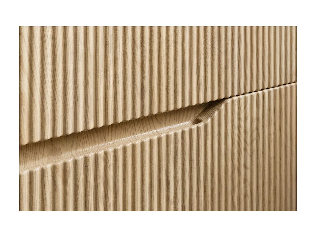 Ensemble de salle de bain suspendu NATURA 120cm : meubles sous vasque 60cm + plan pour vasque + vasques à poser rondes vertes