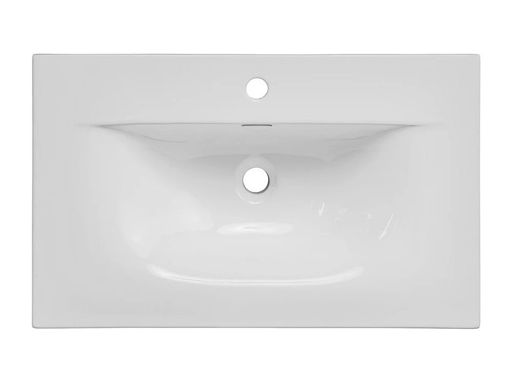 Ensemble de salle de bain ICON : meuble sous vasque 80cm rose poudré + vasque à encastrer blanche