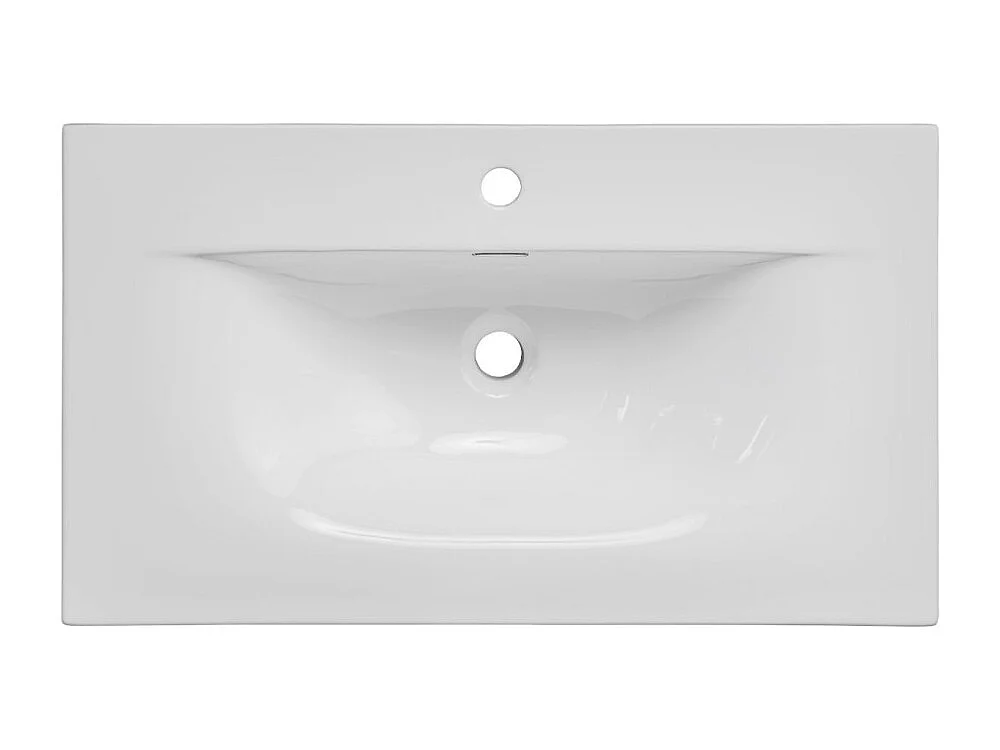 Ensemble ICON blanc : meuble sous vasque 80cm + vasque encastrée en céramique