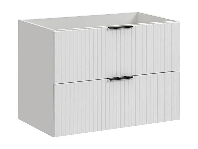 Mueble bajo lavabo NOXERA – 80 cm – 2 cajones – Color blanco mate – Para colgar