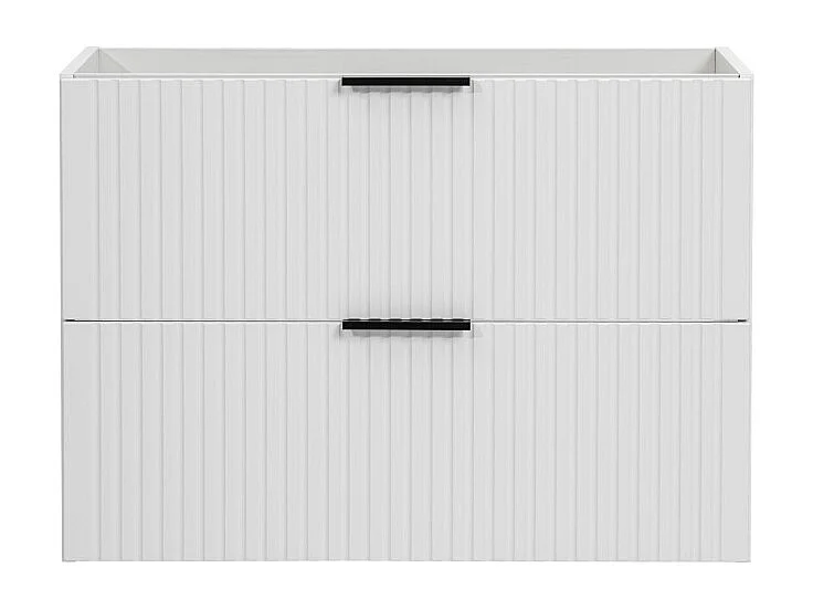 Mueble bajo lavabo NOXERA – 80 cm – 2 cajones – Color blanco mate – Para colgar