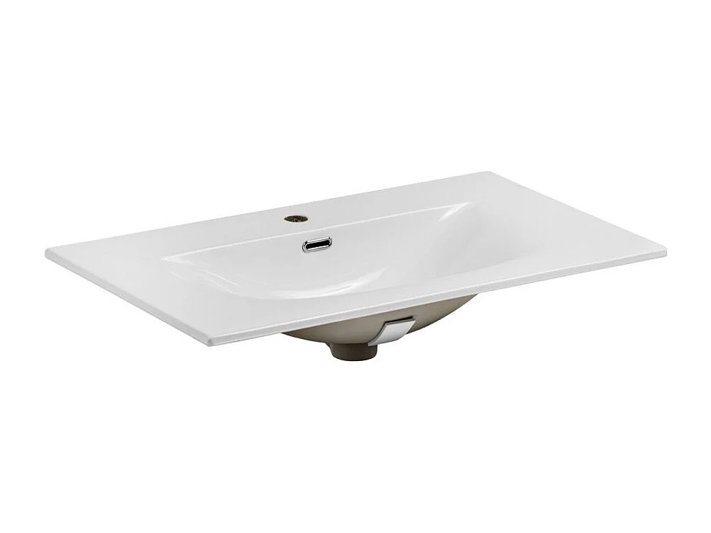 Ensemble de salle de bain ICON : meuble sous vasque 60cm cachemire + vasque encastrée blanche