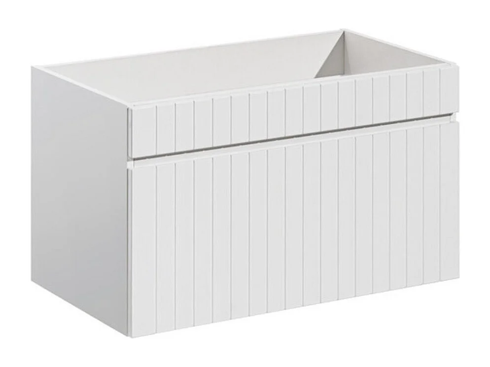 Ensemble ICON blanc : meubles sous vasque 180cm avec niches visibles + deux vasques à poser vertes + miroirs + LEDs + colonne