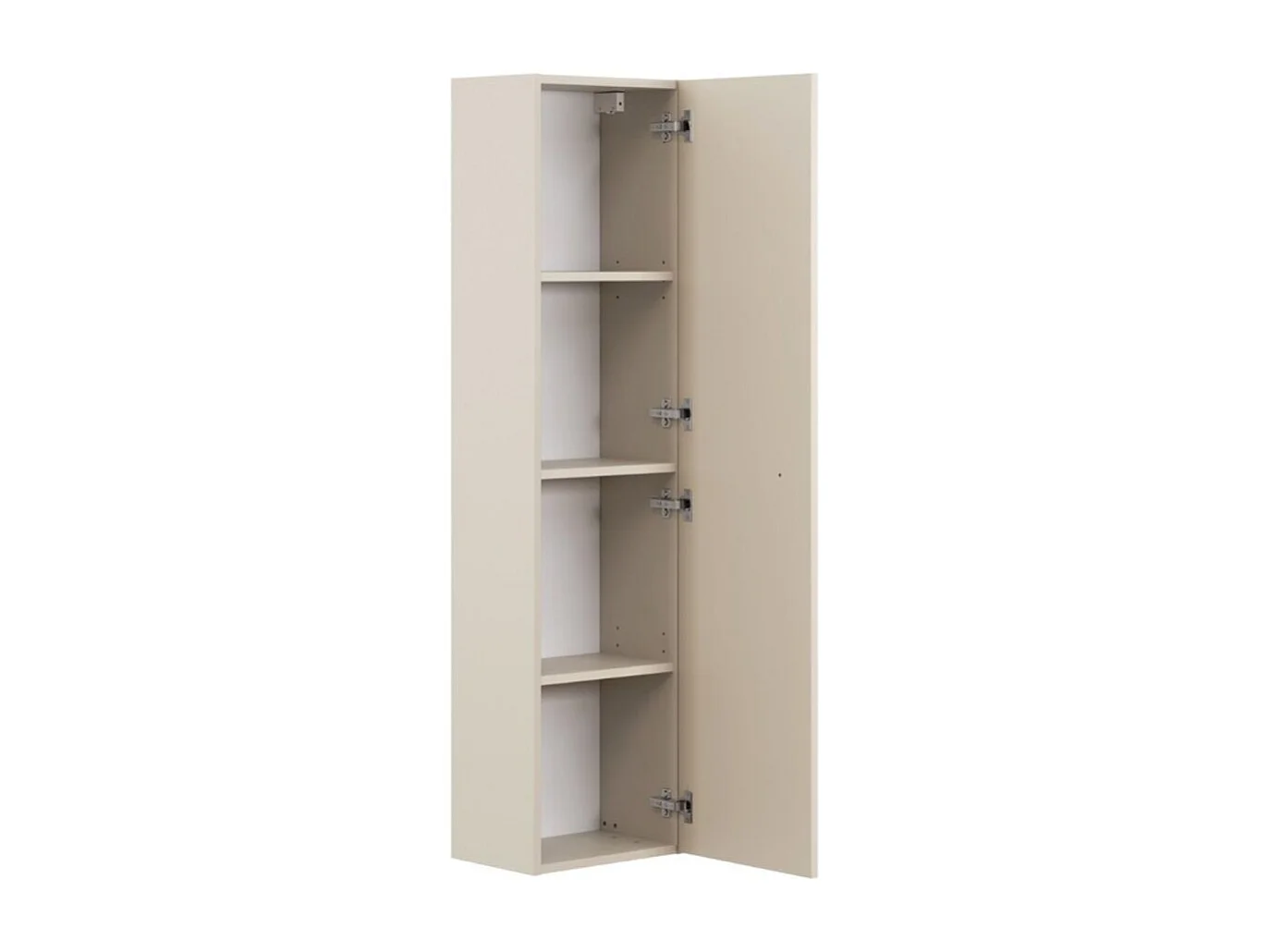 Ensemble de salle de bain TORNADO beige : meuble sous vasque 60cm + plan pour vasque + colonne de rangement