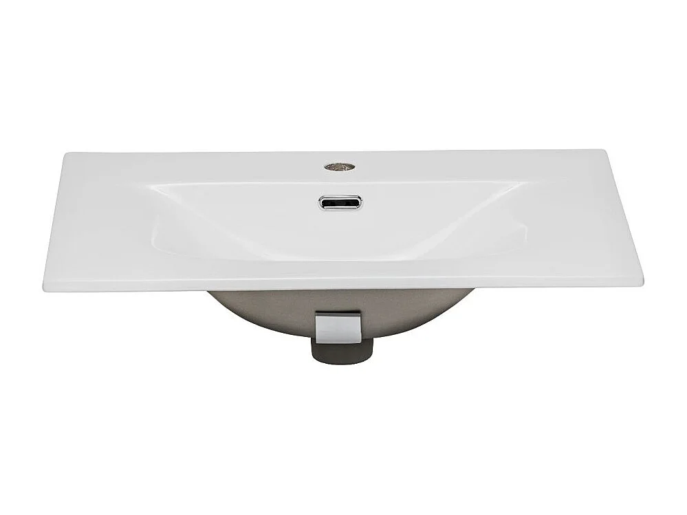 ICON set wit: onderkast 60cm + inbouwwastafel wit + spiegel + LED-lamp + kolom