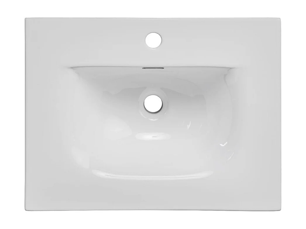 ICON set wit: onderkast 60cm + inbouwwastafel wit + spiegel + LED-lamp + kolom