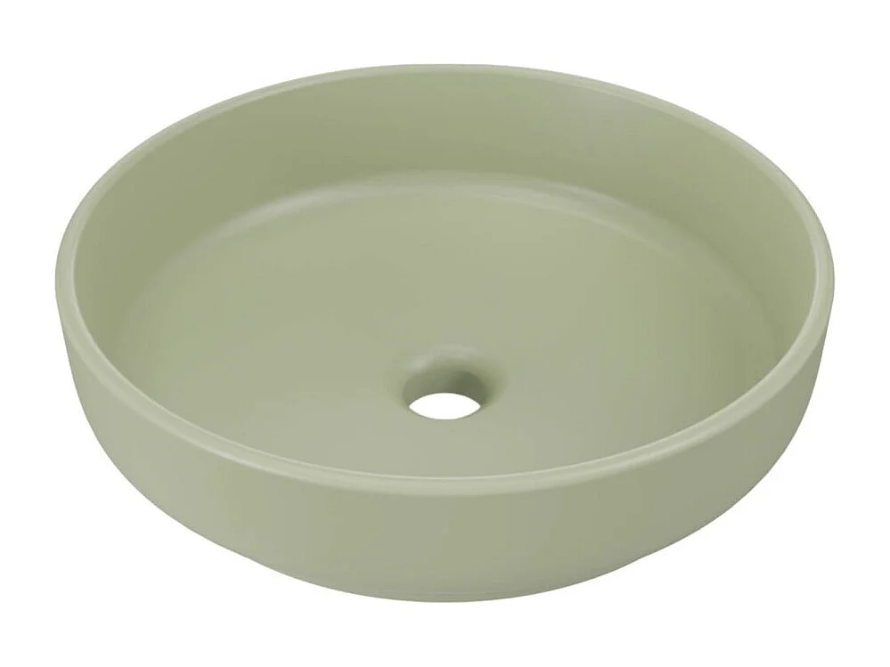 Conjunto NATURA 155cm: muebles bajo lavabo 60cm + encimera para lavabo + lavabos sobre encimera redondos verdes + columna