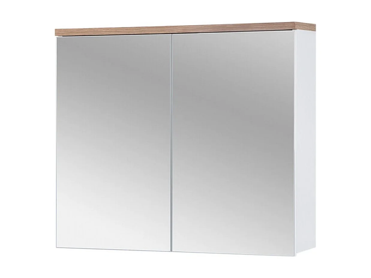 Set ERMANO: mobile sottolavabo 80cm + lavabo da incasso + sifone + colonna + contenitori con specchi