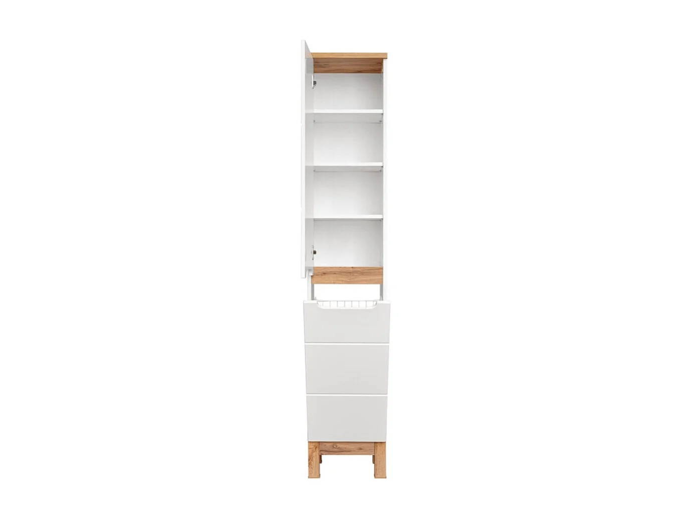 Set ERMANO: mobile sottolavabo 80cm + lavabo da incasso + sifone + colonna + contenitori con specchi