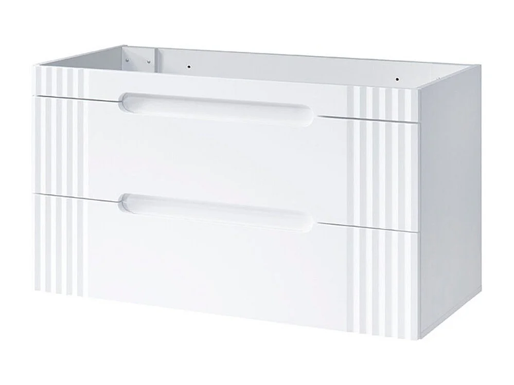 FIDJI set: onderkast 120cm + blad voor wastafel + 2 opzetwastafels + spiegel + 2 LED-lampen + kolomkast
