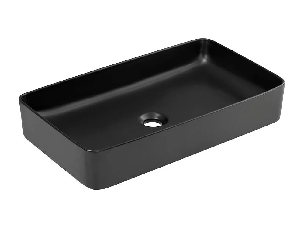 Set GABI: mobile sottolavabo 100cm + lavabo rettangolare nero da appoggio + colonna + mobile con specchi + LED