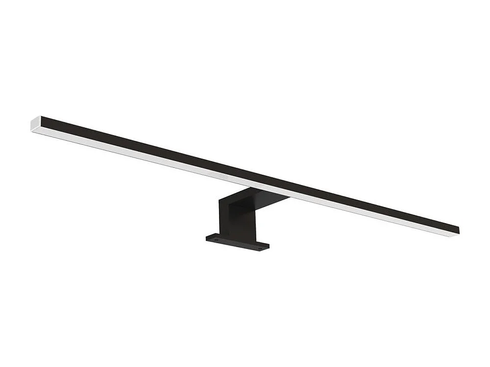 Set GABI: mobile sottolavabo 100cm + lavabo rettangolare nero da appoggio + colonna + mobile con specchi + LED