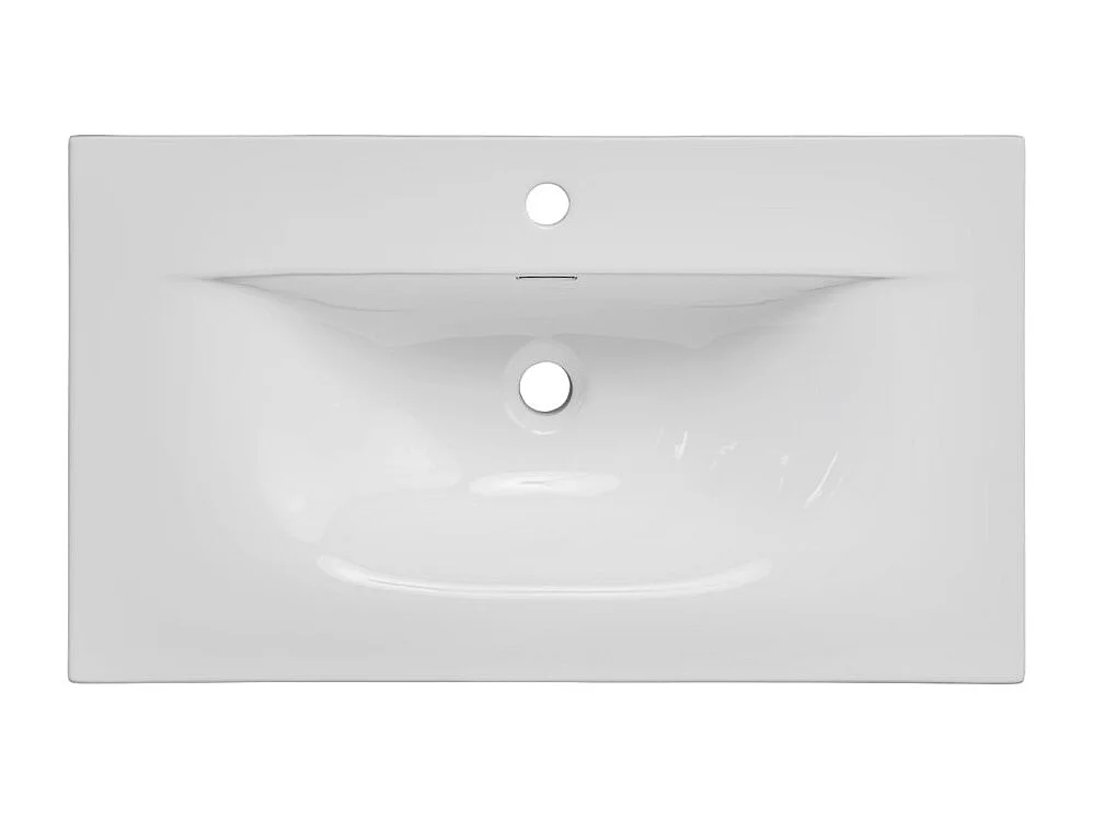 Ensemble ICON : meuble sous vasque 80cm + vasque à encastrer blanche + miroir + lampe LED + colonne